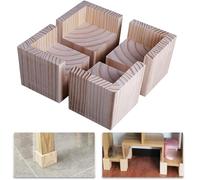 Judy1980 Lot de 4 Élévateurs de Meubles Rehausseurs de Meubles en Bois, Lit de Bureau Riser Meubles Pieds de Levage Pieds jusqu'à pour Table de Bureau lit