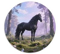 Jue Ying, Puzzle Immersif Circulaire AvecCheval, 1000 Pièces pour Adultes en Quête De Concentration 1000pcs (67.5x67.5cm)