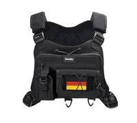 Jueachy Gilet de course pour hommes Tactique Refléchissant : Poche de course rapide - Bretelles ajustables Poche pour téléphone portable Jogging - Sac à dos de course pour le fitness, la marche, la