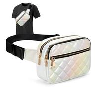 Jueachy Sac Banane Femme - Grand Sac Bandoulière Femme Sacoche Ceinture à la Mode Sacoche Élégante avec Sangle Réglable pour Shopping Randonnée Voyage