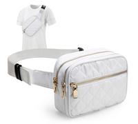 Jueachy Sac Banane Femme - Grand Sac Bandoulière Femme Sacoche Ceinture à la Mode Sacoche Élégante avec Sangle Réglable pour Shopping Randonnée Voyage