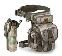 Jueachy Sac de Jambe Polyvalente - Sacoche de Cuisse Pêche Banane Molle Tactique Militaire, Sac Banane Multifonctionnel Imperméable pour Extérieur Moto Voyage Chasse Randonnée Escalade - Sac à Outils