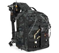 Jueachy Sac de Pêche, Sac à Dos avec Porte-cannes, Etui de Rangement de Stockage de Matériel de Pêche de Pince Leurre Tactique Grande Capacité Pochette Peche pour Randonnée Voyage Chasse Peche