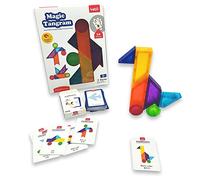 Juegaconmigo KEBO Tangram Magnétique 3D. Jeu éducatif, Puzzle avec 7 Blocs de Construction et 54 défis à Atteindre. (Magic)