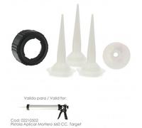 Juego Accesorios Pistola Aluminio / Acero Aplicar Mortero 660 CC. Target 02210502