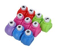 Juego de 10 formas de perforadoras para manualidades, forma multicolor, perforadoras de papel, diseños de manualidades, perforadoras, mini cortador, perforadoras de uñas,
