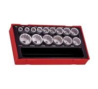 Juego de 15 vasos bihexagonales 1/2" TT1215AF