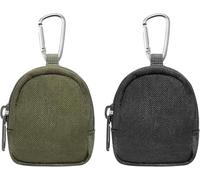 Juego de 2 monederos Con cremallera - Mini billetera táctica de nailon, Bolsa para golosinas de perro, llavero y monedero para Exterior, mini Bolsa para llaves para USO diario y viajes