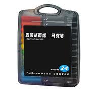 Juego De 24 Colores De Marcadores De Pintura Acrílica Rectos, Con Resistente A La Decoloración, 24 Piezas, Marcadores De Arte A Base De Agua, Bolígrafo Para Tejer Tela, Fórmula De Secado Rápido, Para