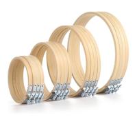 Juego De Aros De Bordado Af89 De 4 Tamaños, 4 Pulgadas, 5,1 Pulgadas, 6,7 Pulgadas Y 8 Pulgadas, Aro De Punto De Cruz Para Manualidades Diy, Costura Práctica, 16 Piezas