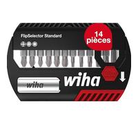 Wiha Jeu d'embouts FlipSelector 39040 - 13 pièces Phillips/Pozidriv/TORX avec porte-embout 1/4
