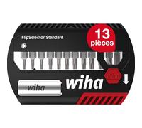 Wiha "Jeu d''embouts FlipSelector Standard 25 mm, Set d''embouts de vissage"