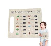 Juego de búsqueda del tesoro de madera - tablero de búsqueda del tréoro al aire libre, juego de búsqueda para niños, juguete de exploración reutilizable para niños y niñas, perfecto para acampar, hace