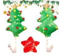 Juego de Decoración de Astas de Navidad Para Automóvil - Accesorios de Disfraz Festivo | Astas de Reno Para SUV, Furgoneta, Camión | Decoración de Coche Navidad Vacaciones Vehículo