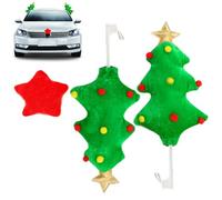Juego de Decoración de Astas de Navidad Para Automóvil - Accesorios de Disfraz Festivo | Astas de Reno Para SUV, Furgoneta, Camión | Decoración de Coche Navidad Vacaciones Vehículo