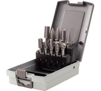 Juego de fresas con vástago HM en casete de plástico, 10 pzs.