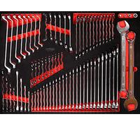 Juego de llaves fijas en inserto de gomaespuma, 76 pzs