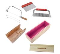 Juego De Moldes De Silicona Para Jabón, Cuchillo De Madera Ajustable Para Jabón Hecho A Mano, Herramienta Diy De Silicona Para Jabón, Molde De Silicona Para Jabón