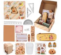 Juego De Papelería Capybara, Estuche Para Lápices Capybara, Material Escolar Capybaras Con Lápices, Reglas, Gomas De Borrar, Capacidad Para Lápices Con Gran Apertura Para Estudiantes