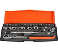 Bahco Jeu de douilles SL24 1/4" 6 pans métriques 24 pièces