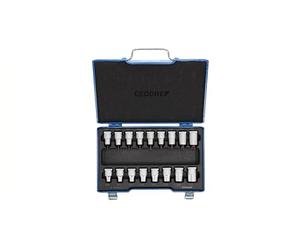 Juego de vasos destornilladores 1/2" 17 pzas TX