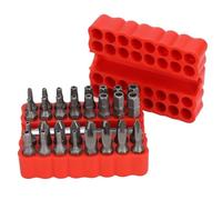 Juego Especial de Bits de 33 pzas, Tête de Tournevis, Kit de Foret Hexagonal à Vis de Sécurité Inviolable avec Support de Tête de Foret D'extension Magnétique, Kit de Tournevis Métrique 1/4"