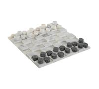 JUEGO PIEDRA 30X30X3 DAMAS BLANCO