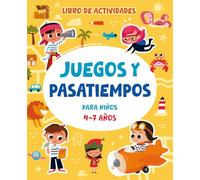 Juegos y pasatiempos para niños 4-7 años Libro de actividades: Rompecabezas, puzles, laberintos, crucigramas, une los puntos y mucho más!