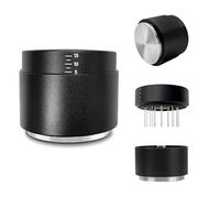 JUELICH Distributeur Café 3-en-1 et Tamper avec Outil WDT - Kit Outils Espresso Réglable - Accessoires Espresso Professionnel pour Portafilter 58mm (58mm)