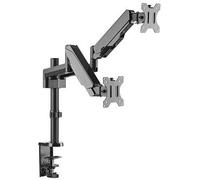 JUEN-Support De Bureau Double 2 Compartiments Avec Ressort À Gaz Pour Écrans Led Et Lcd Jusqu'À 32" Vesa 75 X 75 100 X 100 Office-Gs424 (2 Moniteurs)