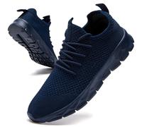 JUEQIBAA Baskets Hommes Chaussures De Course sur Route Sneaker Gym Athlétique Respirant Sports De Plein Jogging Léger Confortable Casual Chaussures De Marche Homme Bleu 49