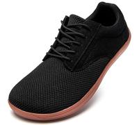 JUEQIBAA Homme Chaussures Pieds Nus Orteil Large Baskets Minimaliste Chaussures Décontractées Respirant Poids Léger pour Marcher Courir L'haltérophilie Noir 41