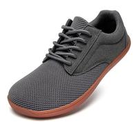 JUEQIBAA Homme Chaussures Pieds Nus Orteil Large Baskets Minimaliste Chaussures Décontractées Respirant Poids Léger pour Marcher Courir L'haltérophilie Gris 46