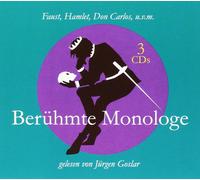 CD Monologues Célèbres De Jürgen Goslar Avec Faust, Don Carlos, Etc. 3CDs