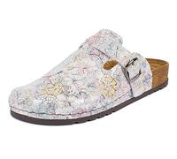 Jürgen Hirsch Clog Ergo 05 Chaussures pour Femme en Cuir avec Semelle intérieure Profonde et Talonnette Anti-Chocs, Blanc., 41 EU