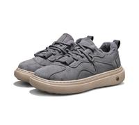 Jueshanzj Baskets décontractées pour homme - Doublure en duvet - Chaussures de skate à lacets confortables et tendance, gris, 42 1/3 EU