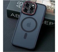 JUESHITUO pour Coque iPhone 15 Pro MagSafe (avec Protection Intégrée de la Caméra) [Aimants Puissants Top N56] Coque de Téléphone Anti-Rayures Mate pour iPhone 15 Pro Titane Noir