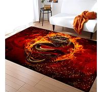 JUEWEIER Chinois feu Dragon 3D Zone d'impression Tapis décor à la Maison Salon Grande Chambre Porte Sol Tapis de Bain