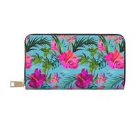 JUEXDEME Hello Hawaï Long portefeuille en similicuir chic et élégant pour femme moderne avec porte-cartes et poches de rangement, sac à main durable pour voyage quotidien, blanc, Taille unique