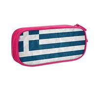 JUEXDEME Pochette pour fournitures scolaires et de bureau, grande capacité, motif drapeau grec, trousse à crayons de grande capacité pour étudiants, papeterie, boîte à crayons, organiseur de bureau