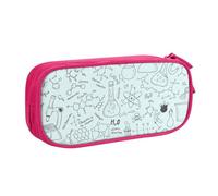 JUEXDEME Pochette pour fournitures scolaires et de bureau, impression chimie, grande capacité, trousse à crayons de grande capacité pour étudiants, papeterie, boîte à crayons, organiseur de bureau