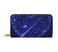 JUEXDEME Shooting Star Portefeuille long en similicuir avec motif cœur chic et élégant pour femme moderne, grande capacité, porte-cartes et poches de rangement, sac à main durable pour voyage