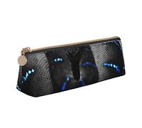 JUEXDEME Trousse à crayons en cuir avec fermeture éclair métallique pour étudiant, bureau, collège, blanc, Taille unique, Bagage à main