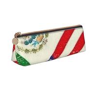 JUEXDEME Trousse à crayons en cuir avec motif drapeau américain mexicain avec poche zippée métallique pour étudiant, bureau, collège, blanc, Taille unique, Bagage à main