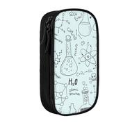 JUEXDEME Trousse pour fournitures scolaires et de bureau, grande capacité, imprimé chimie, trousse à crayons de grande capacité pour étudiants, papeterie, boîte à crayons, organiseur de bureau avec