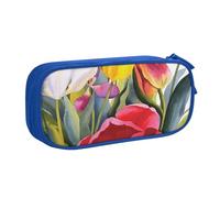 JUEXDEME Trousse pour fournitures scolaires et de bureau, grande capacité, motif tulipe, trousse à crayons de grande capacité pour étudiants, papeterie, boîte à crayons, organiseur de bureau avec