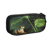 JUEXDEME Trousse pour fournitures scolaires et de bureau, motif grenouille d'arbre de la paix, grande capacité, trousse à crayons pour étudiants, papeterie, boîte à crayons, organiseur de bureau avec