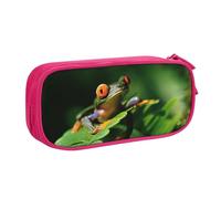 JUEXDEME Trousse pour fournitures scolaires et de bureau, motif grenouille de paix, grande capacité, trousse à crayons pour étudiants, papeterie, organiseur de bureau avec fermeture éclair lisse,