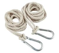 JUEYEEK Lot de 2 sangles de suspension pour balancelle d'arbre avec crochets robustes, pour intérieur et extérieur (corde simple de 4 m)