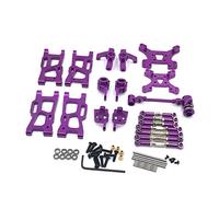 Jufjsfy Ensemble d'accessoires de mise à niveau à bras oscillant en métal pour 144001 1/14 124019 1/12 pièces de voiture radiocommandées, violet